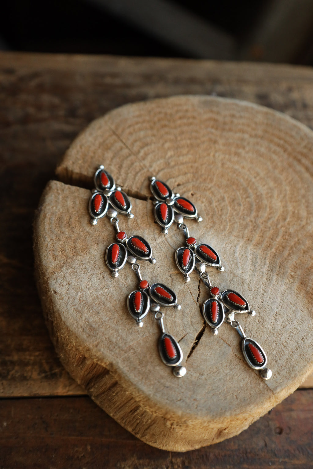 Red Coral Shadow Box Drop Earring – Maverick Fine Western Wear