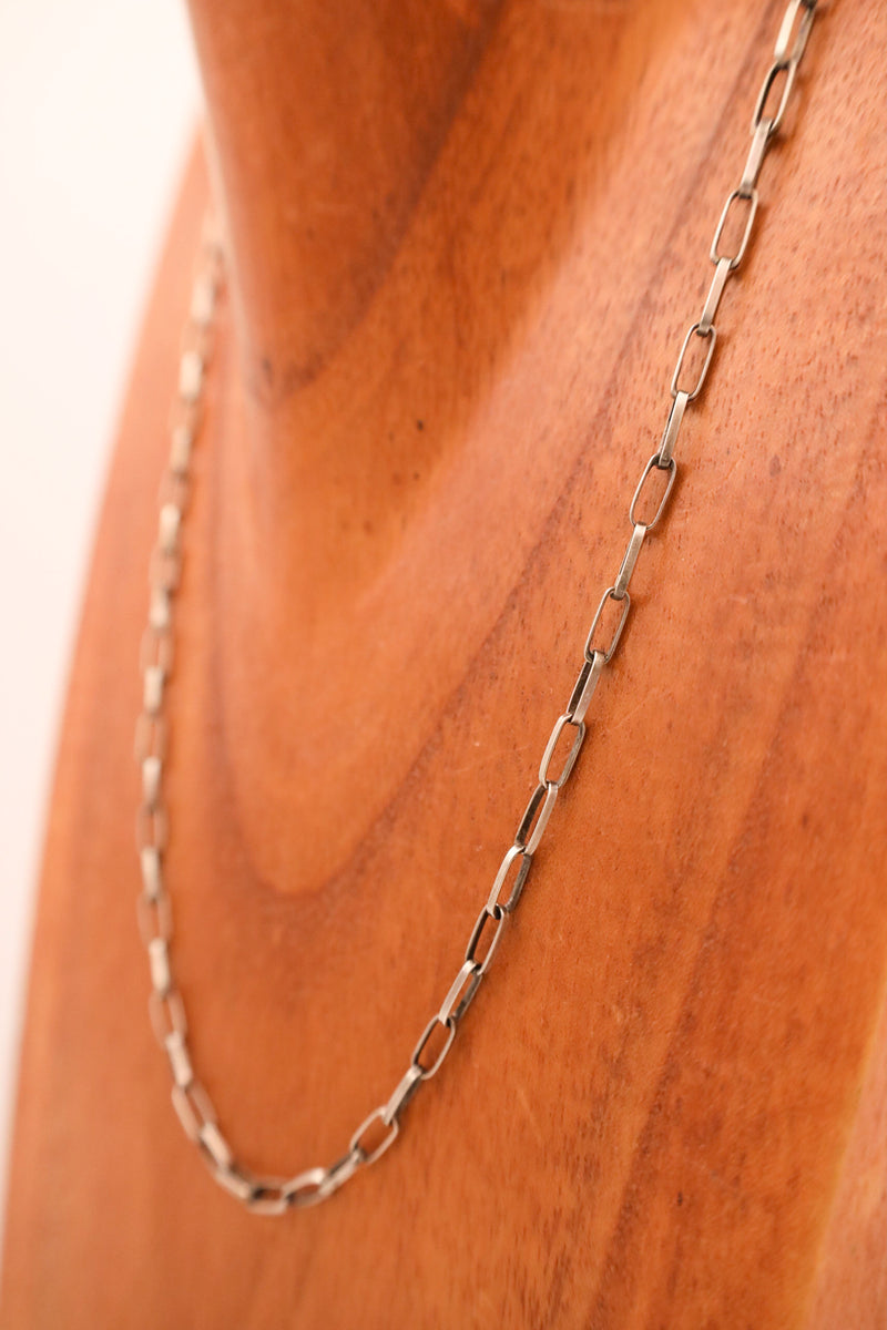 24" paperclip chain necklace