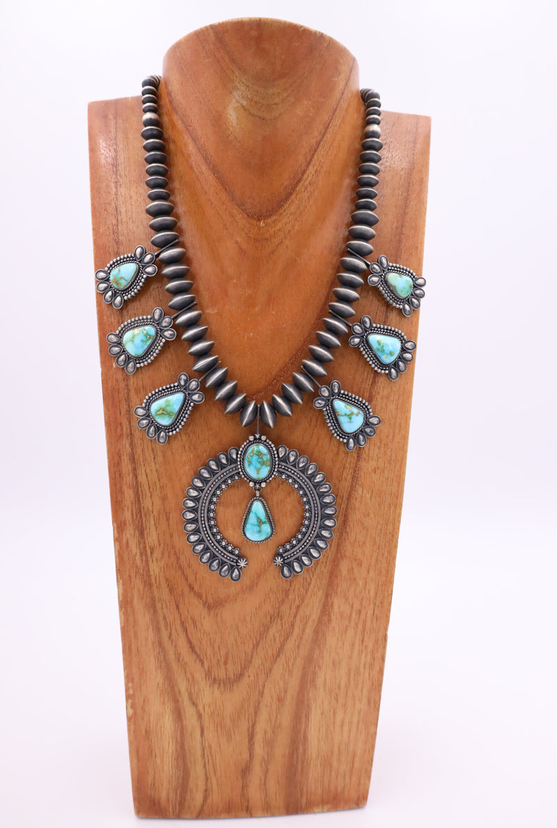 SONORAN GOLD TURQUOISE EARRING AND NECKLACE SET