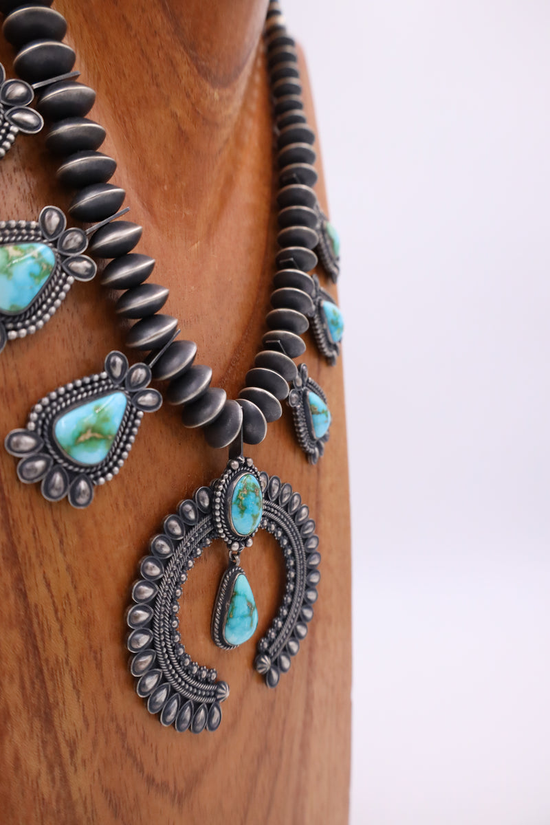 SONORAN GOLD TURQUOISE EARRING AND NECKLACE SET