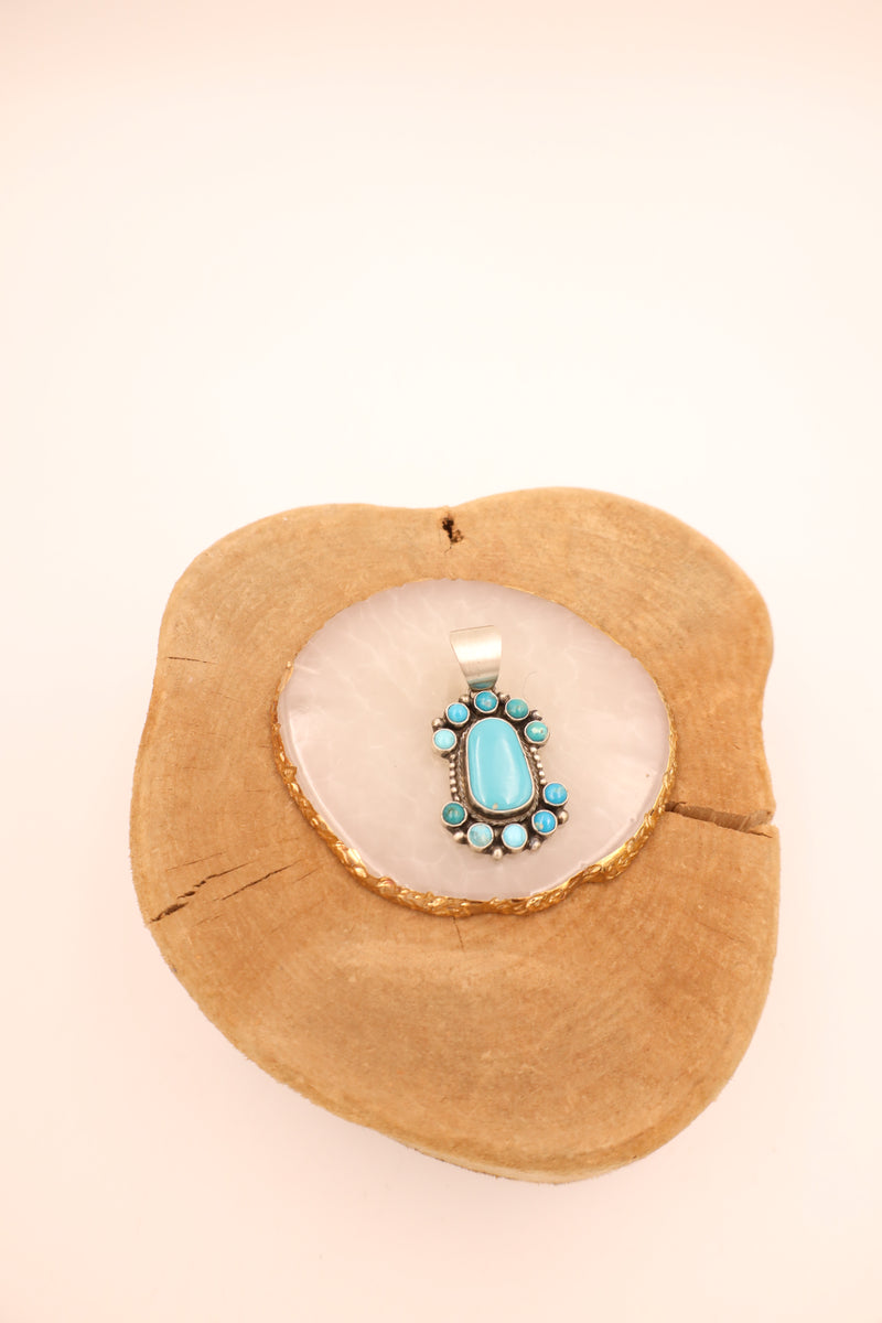 Turquoise Rounds Cluster Pendant