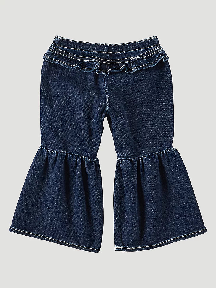 Girls Blue Jean Ruffle Bells by Shea Baby main image 1