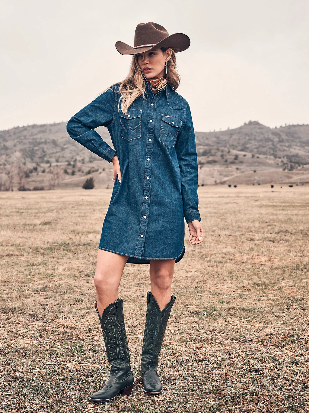 Wrangler Women's Denim Shirt Dress M