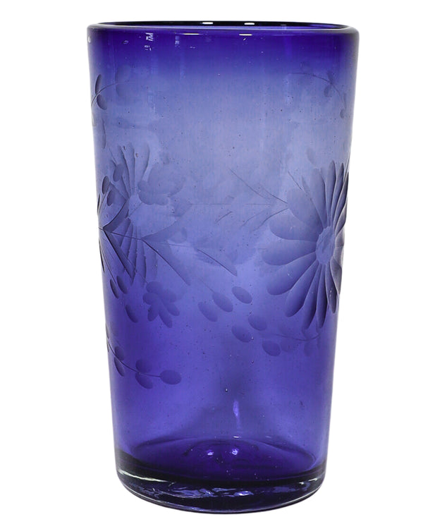 ROSE ANN HALL CONDESSA ICED TEA GLASS- DARK BLUE