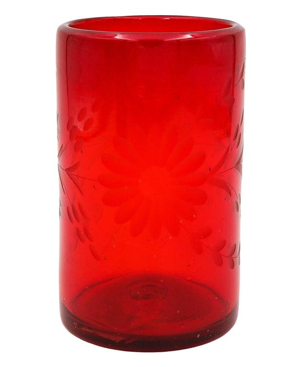 ROSE ANN HALL CONDESSA COOLER GLASS- RED