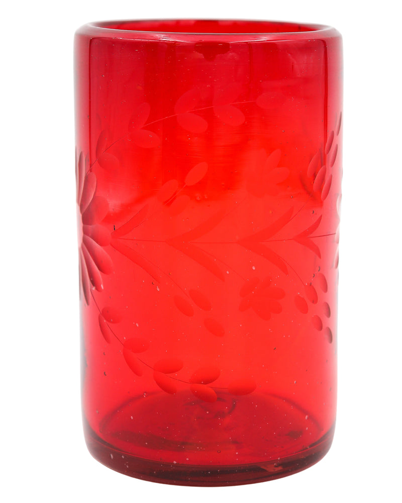 ROSE ANN HALL CONDESSA COOLER GLASS- RED