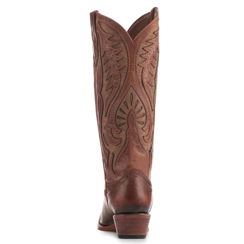 Circle G by Corral Women's Bronze with Inlays Snip Toe Boots