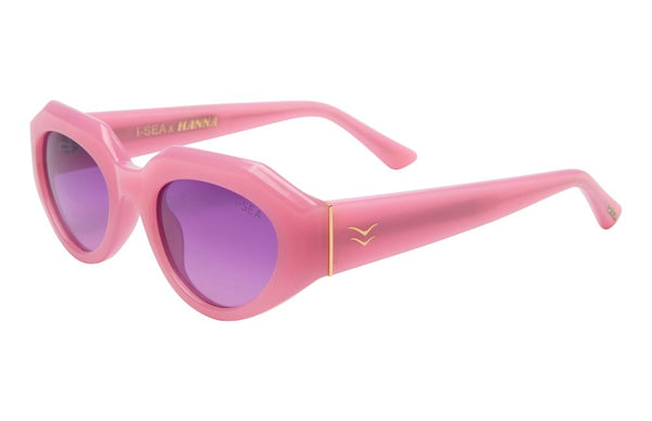 Pink frame with pink polarized lens sunglasses