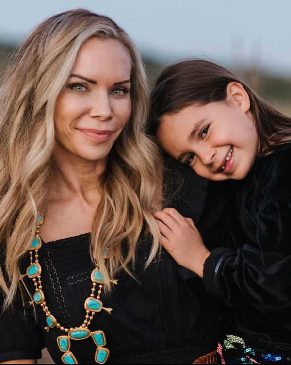 CHRISTINA GREENE SQUASH BLOSSOM TURQUOISE NECKLACE – Maverick Fine