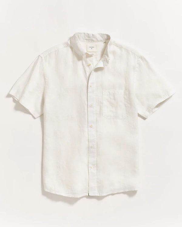Billy Reid Short Sleeve Linen Tuscumbia Shirt Button Down
