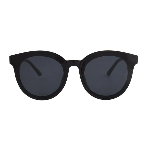 Black frame with smoke lenses sunglasses
