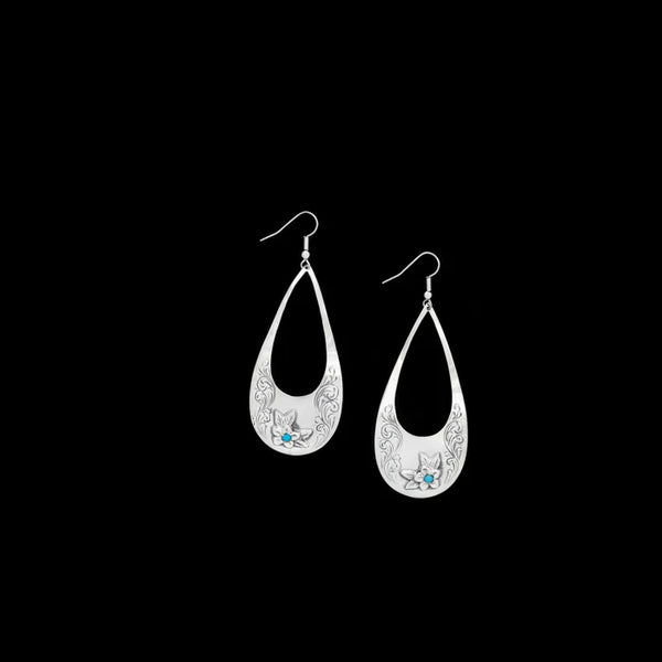 VOGT TURQUOISE BLOSSOM TEARDROP EARRING