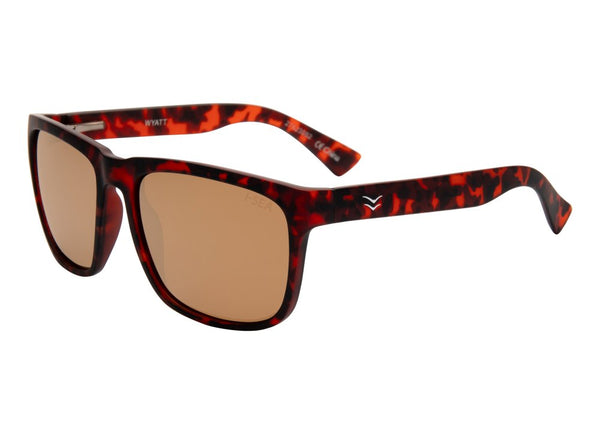 Tortis frame sunglasses with copper lenses