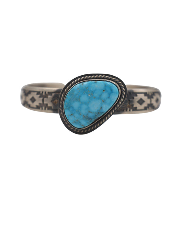 ABSTRACT TURQUOISE AZTEC BAND CUFF