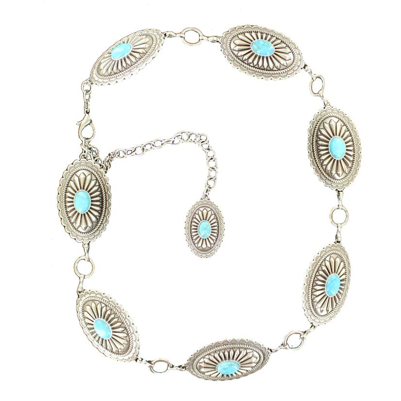 Turquoise Oval Concho Belt – Maverick Fine Western Wear