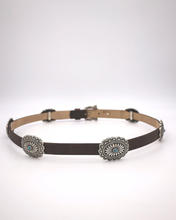 CONCHO WITH TURQUOISE COLOR ACCENTS BELT