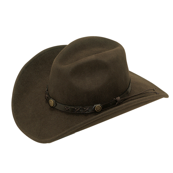 Brown crushable cowboy hat