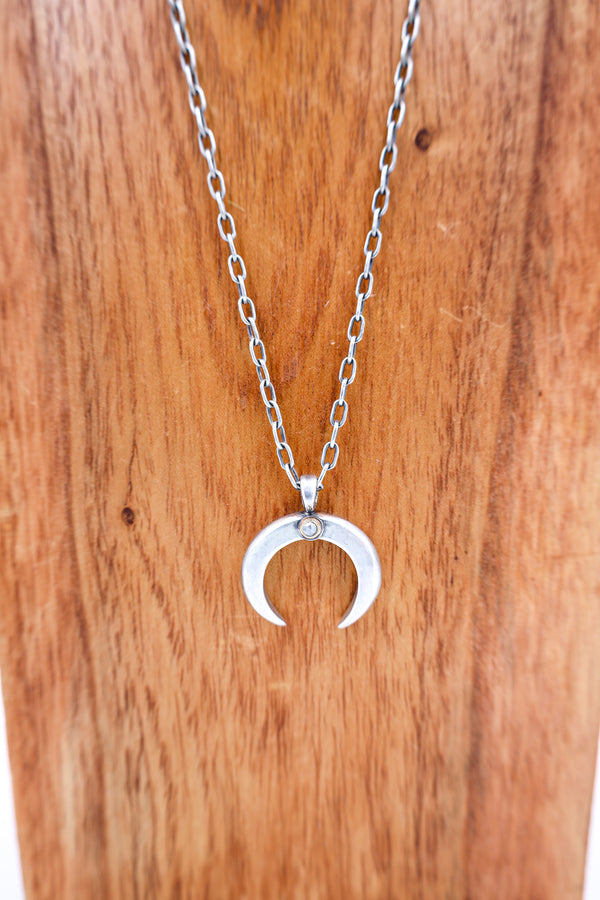 Peyote Bird Crescent Moon Necklace