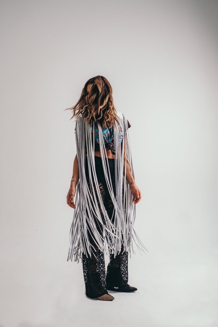 Hannah Mead Levy 777 Leather Cape