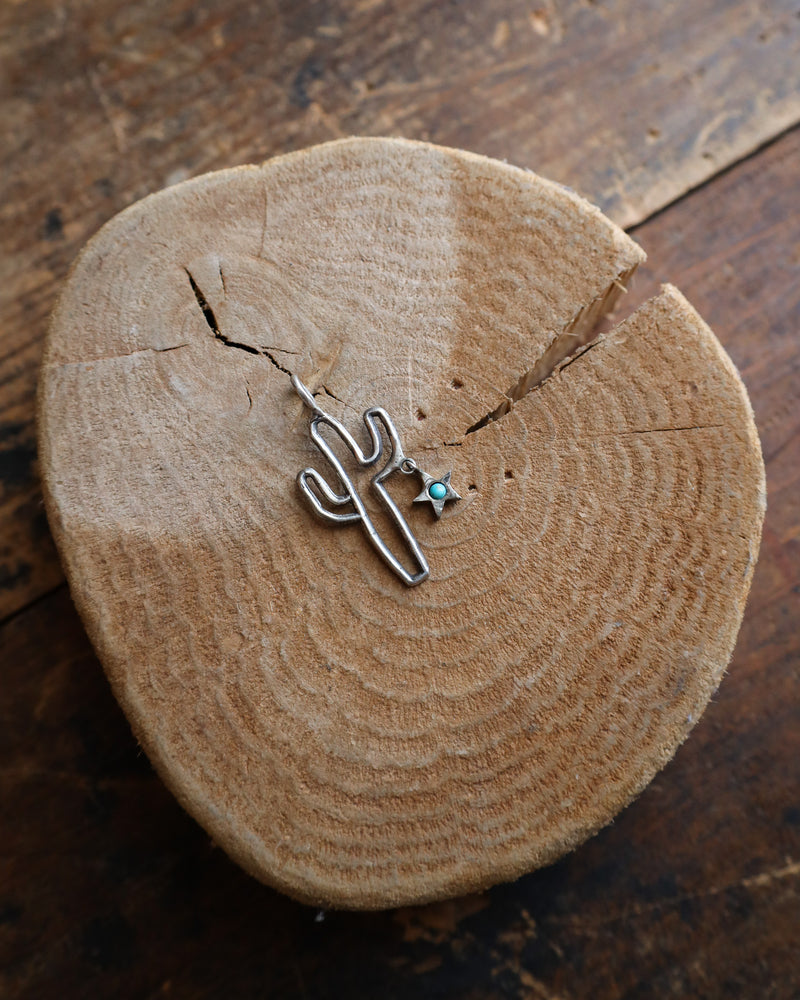 LOVE TOKENS SAGUARO WITH SONORAN TURQUOISE STAR PENDANT 