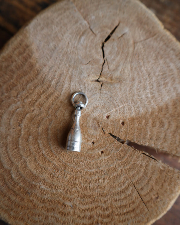 Sterling Silver Champagne Bottle Pendant