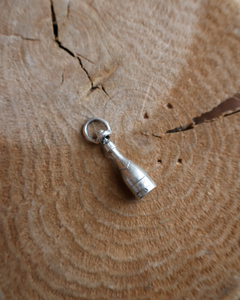 Sterling Silver Champagne Bottle Pendant