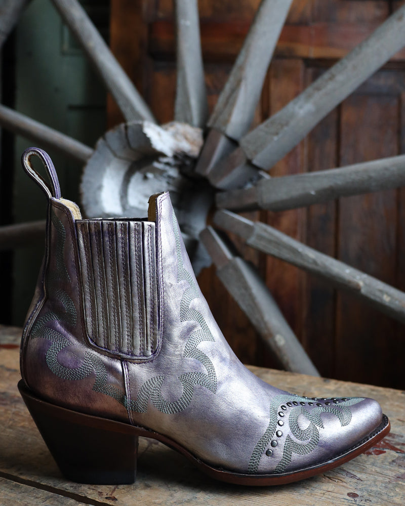 YIPPIEE KI YAY BY OLD GRINGO WOMEN'S SHAY BOTIN METALLIC 6" BOOT LAVENDER / 8.5 YIPPIEE KI YAY BY OLD GRINGO WOMEN'S SHAY BOTIN METALLIC 6" BOOT LAVENDER / 8.5