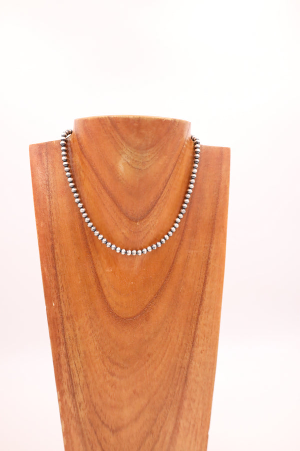 Sterling Silver Navajo Pearl 16" 5MM Necklace