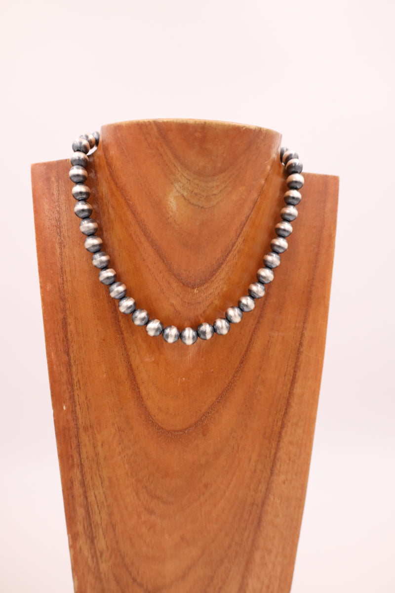 Sterling Silver Navajo Pearl 16" 10MM Necklace