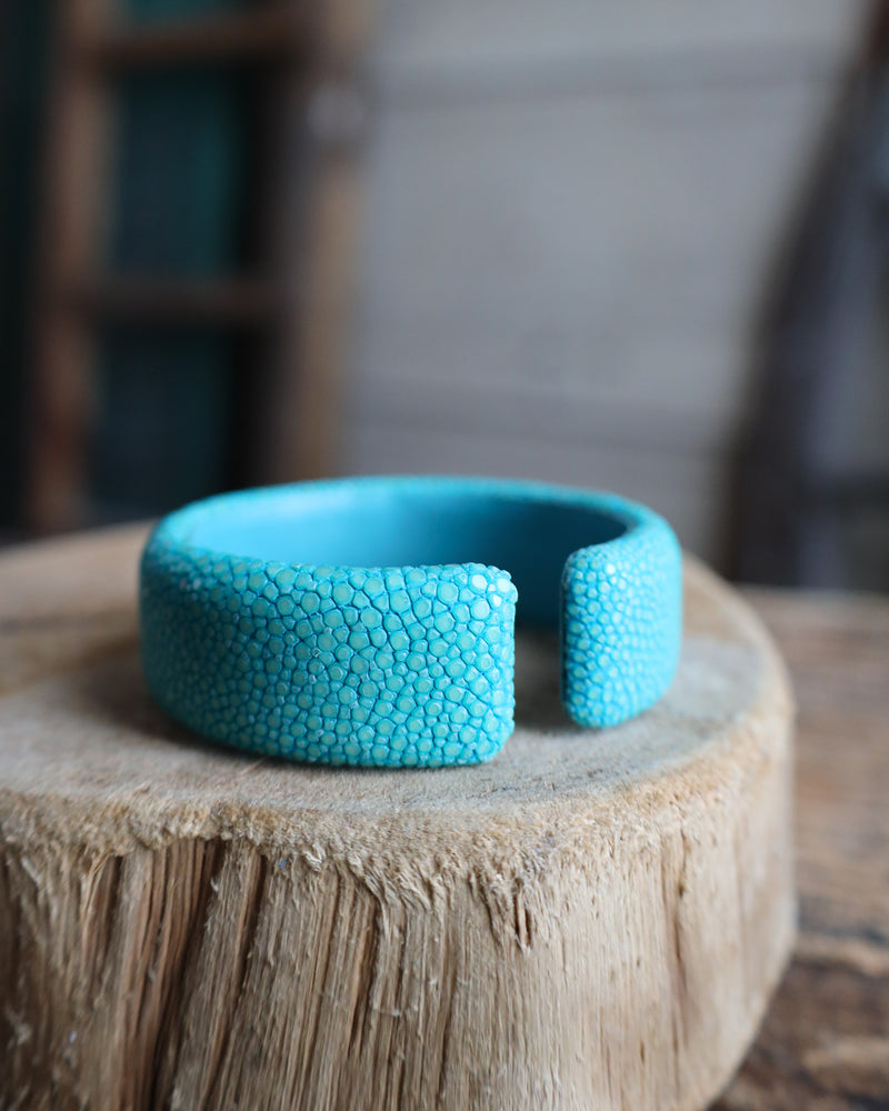 20mm STINGRAY FLAT CUFF- AQUA