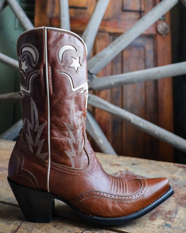 DOUBLE D RANCH BY OLD GRINGO WOMEN'S LONGHORN PEE WEE BOOT