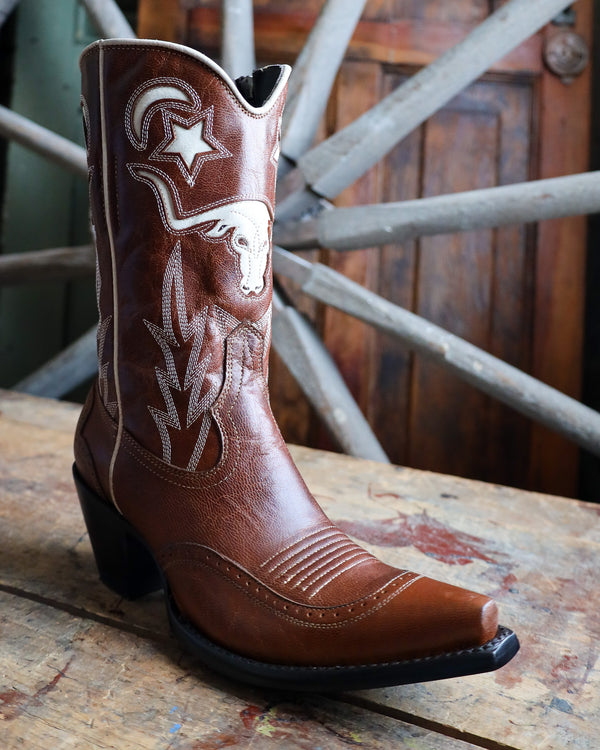 DOUBLE D RANCH BY OLD GRINGO WOMEN'S LONGHORN PEE WEE BOOT