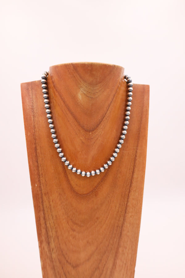 Sterling Silver Navajo Pearl 18" 7MM Necklace