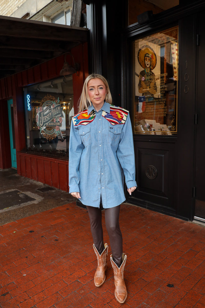 TOTEM MEXICAN TEXTILE YOKES BLOUSE