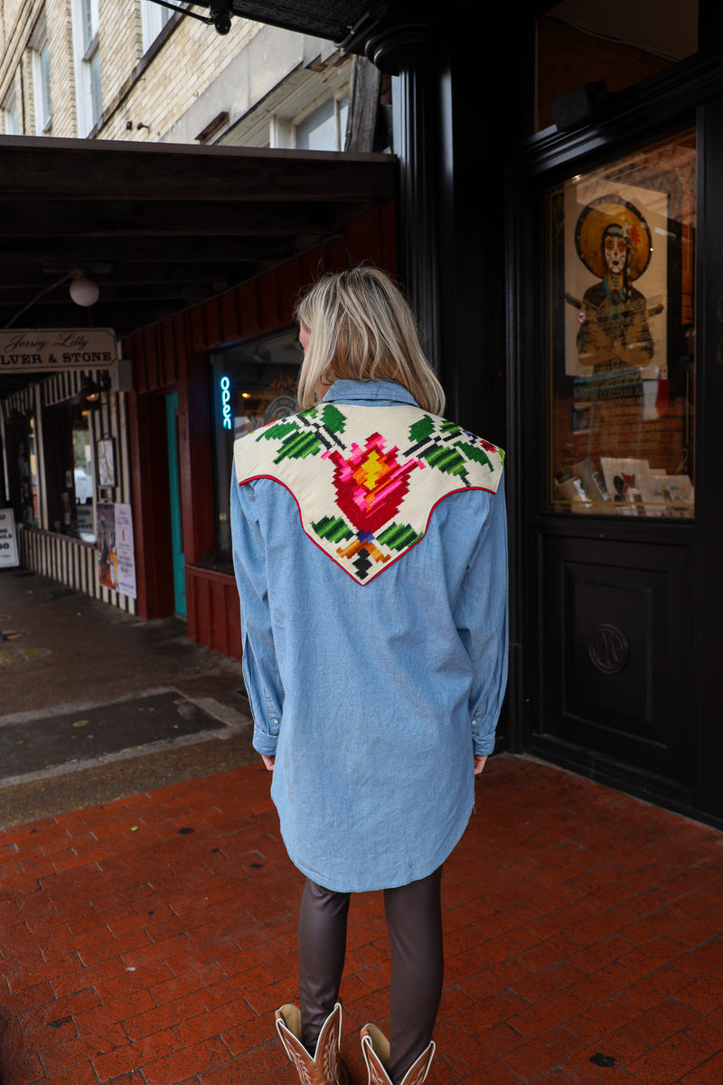 TOTEM MEXICAN TEXTILE YOKES BLOUSE