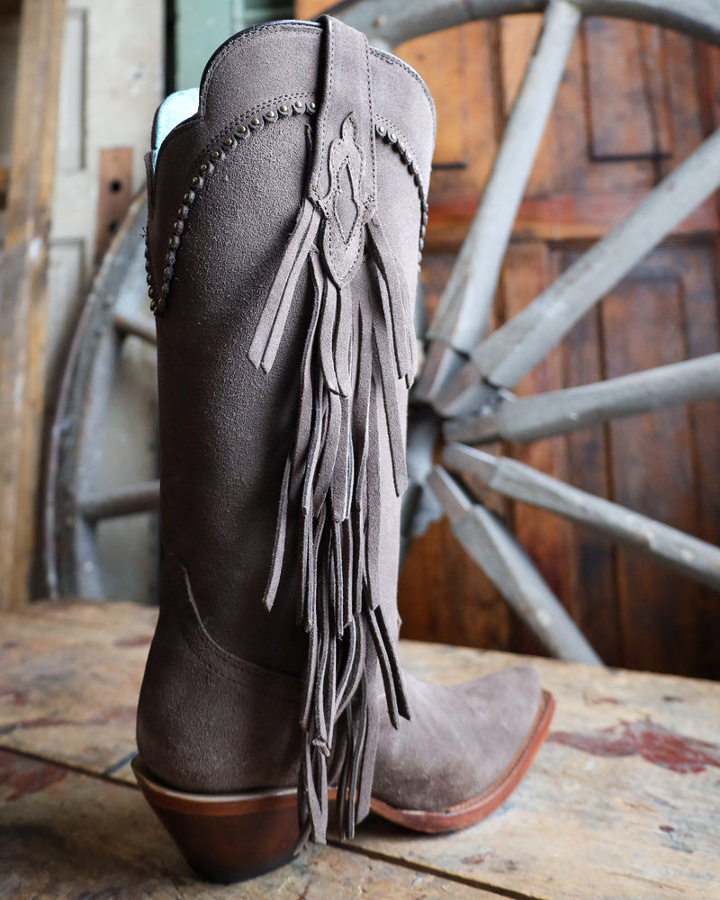 CORRAL WOMEN'S EMBROIDERY STUDS AND FRINGE BOOT