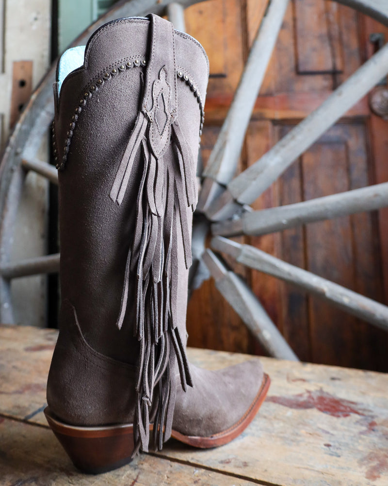 CORRAL WOMEN'S EMBROIDERY STUDS AND FRINGE BOOT