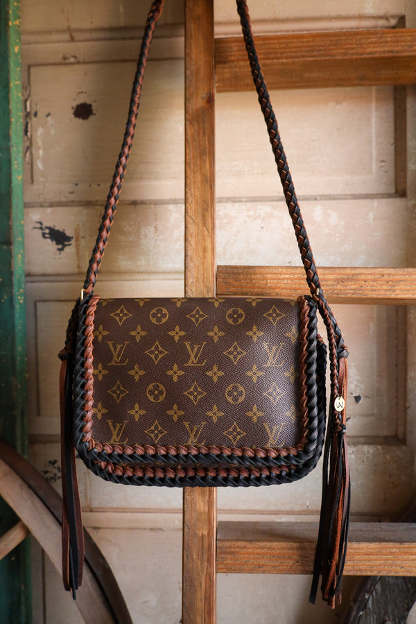Leather and Vodka Musette Tango Chocolate and Noir Handbag 
