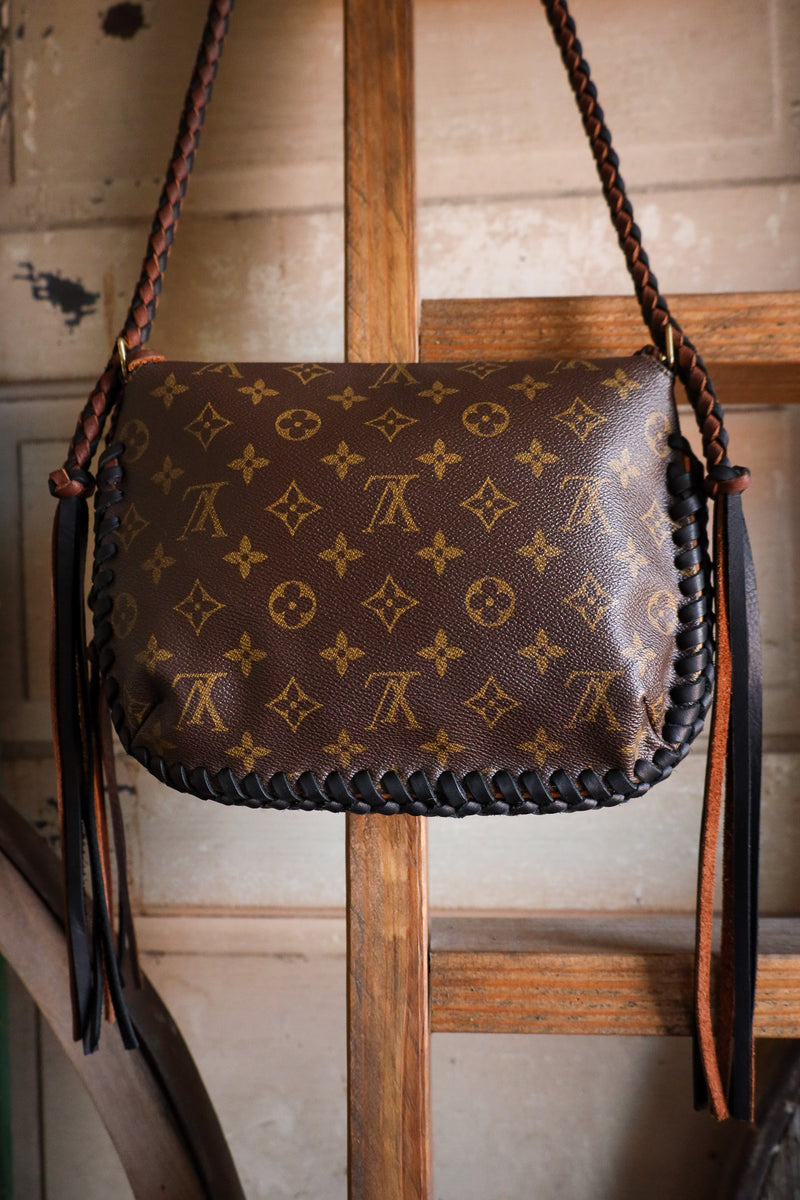 Leather and Vodka Musette Tango Chocolate and Noir Handbag 