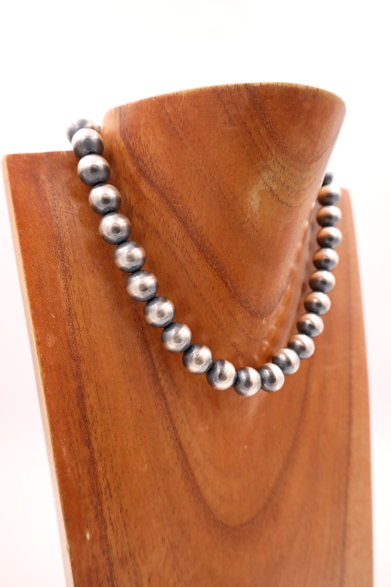 Sterling Silver Navajo Pearl 16" 12MM Necklace