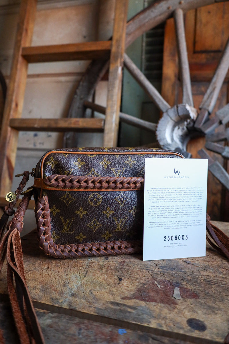 Leather and Vodka Compiegne 23 Chocolate Braided Handbag