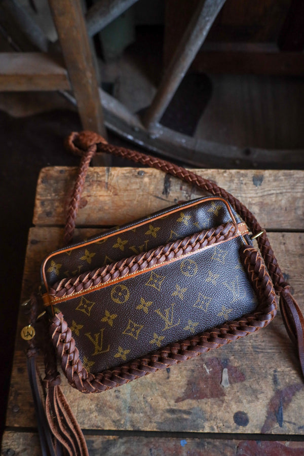 Leather and Vodka Compiegne 23 Chocolate Braided Handbag