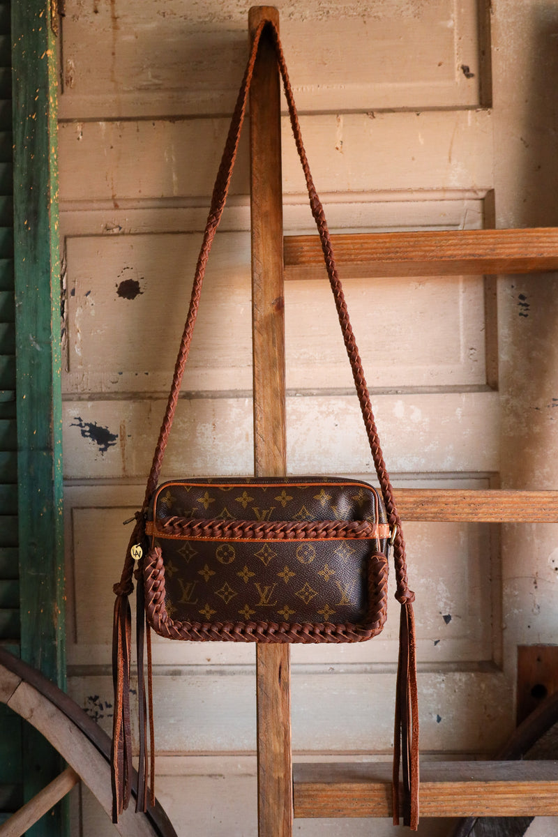 Leather and Vodka Compiegne 23 Chocolate Braided Handbag