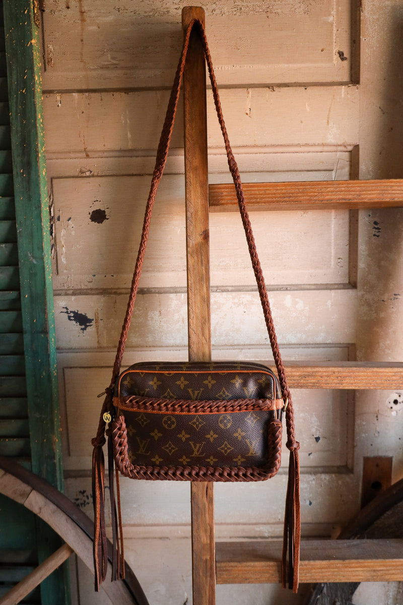 Leather and Vodka Compiegne 23 Chocolate Braided Handbag