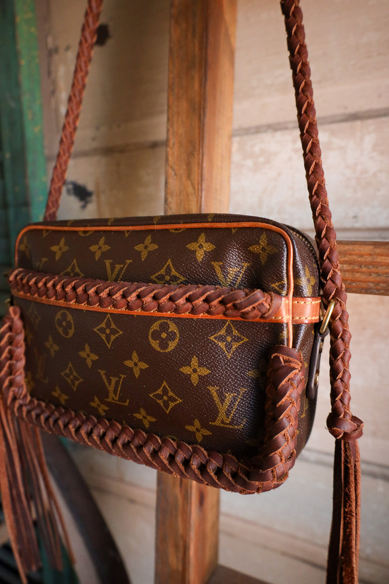 Leather and Vodka Compiegne 23 Chocolate Braided Handbag