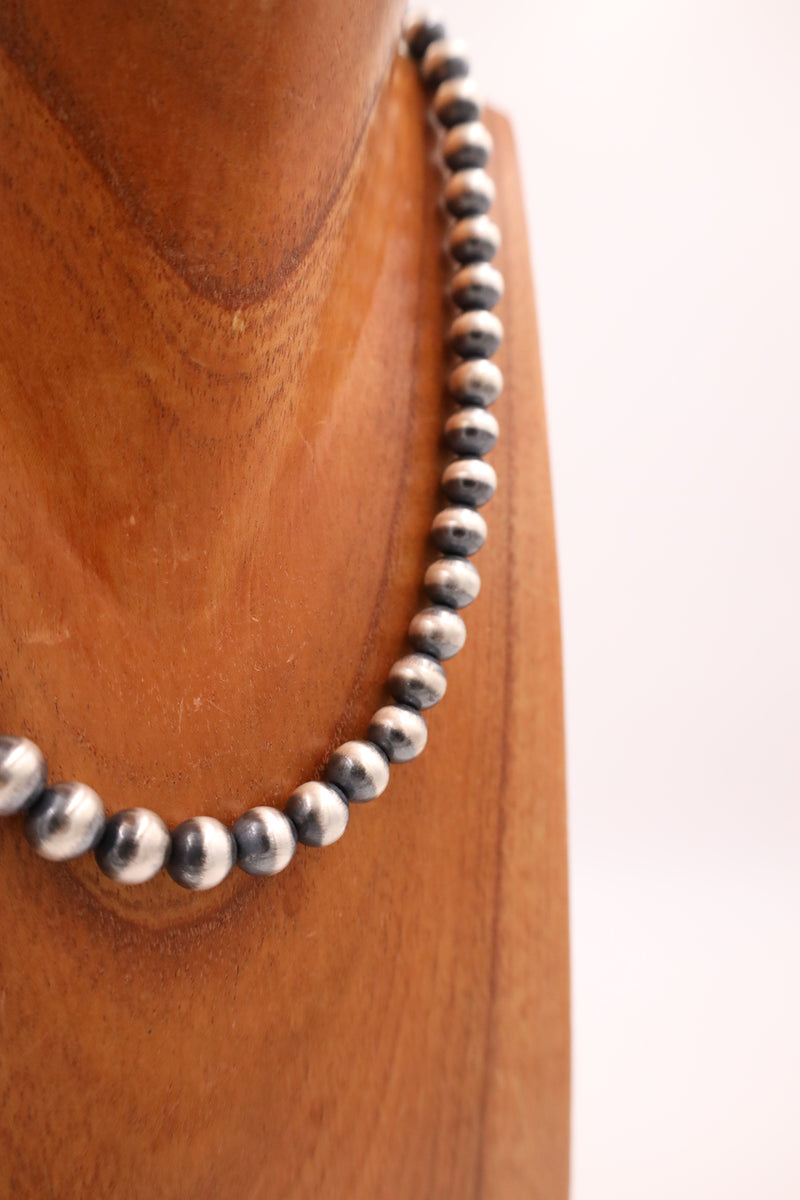 Sterling Silver Navajo Pearl 20" 10MM Necklace