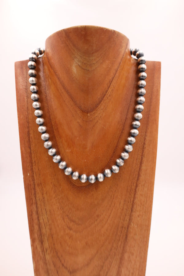 Sterling Silver Navajo Pearl 20" 10MM Necklace