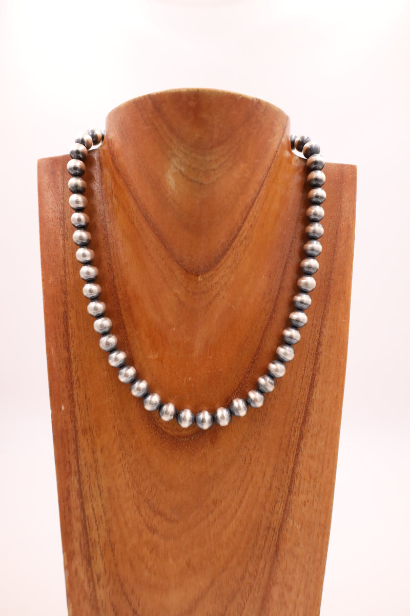 Sterling Silver Navajo Pearl 20" 10MM Necklace