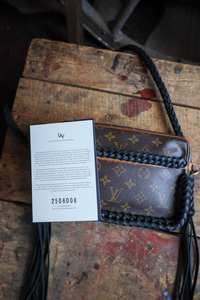 Leather and Vodka Compiegne 23 Noir Braided Handbag