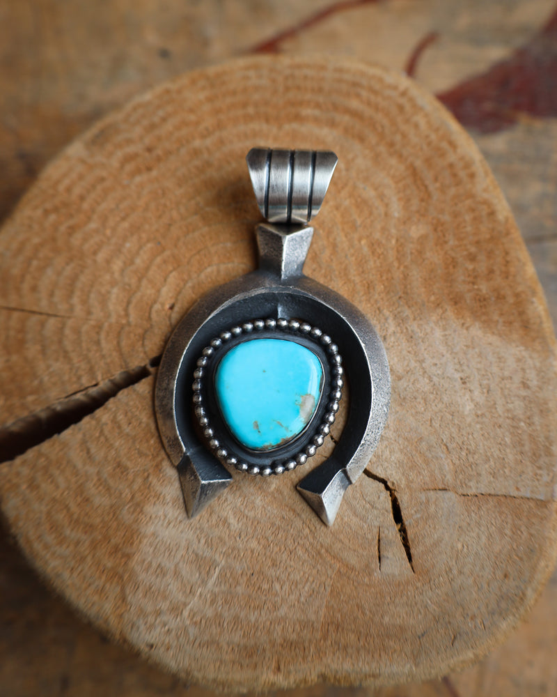 Naja Turquoise Sterling Silver Dots Pendant 